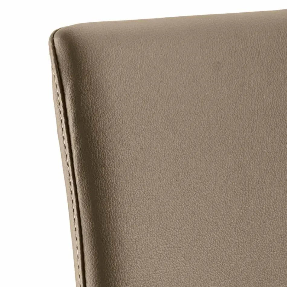 كرسي طعام بتصميم من الجلد الصناعي من Abbie، صنع في إيطاليا Viadurini