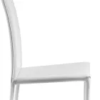 كرسي طعام مصمم مغطى بالجلد مصنوع في إيطاليا - سيسي Viadurini