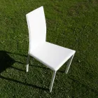 كرسي طعام مصمم مغطى بالجلد مصنوع في إيطاليا - سيسي Viadurini