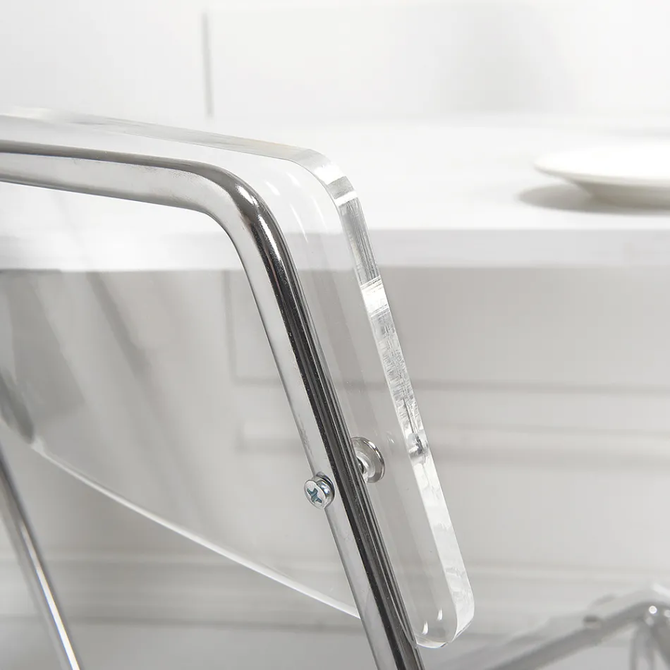 كرسي طعام من البليكسيجلاس، صنع في إيطاليا، قطعتان - شارلوت Viadurini