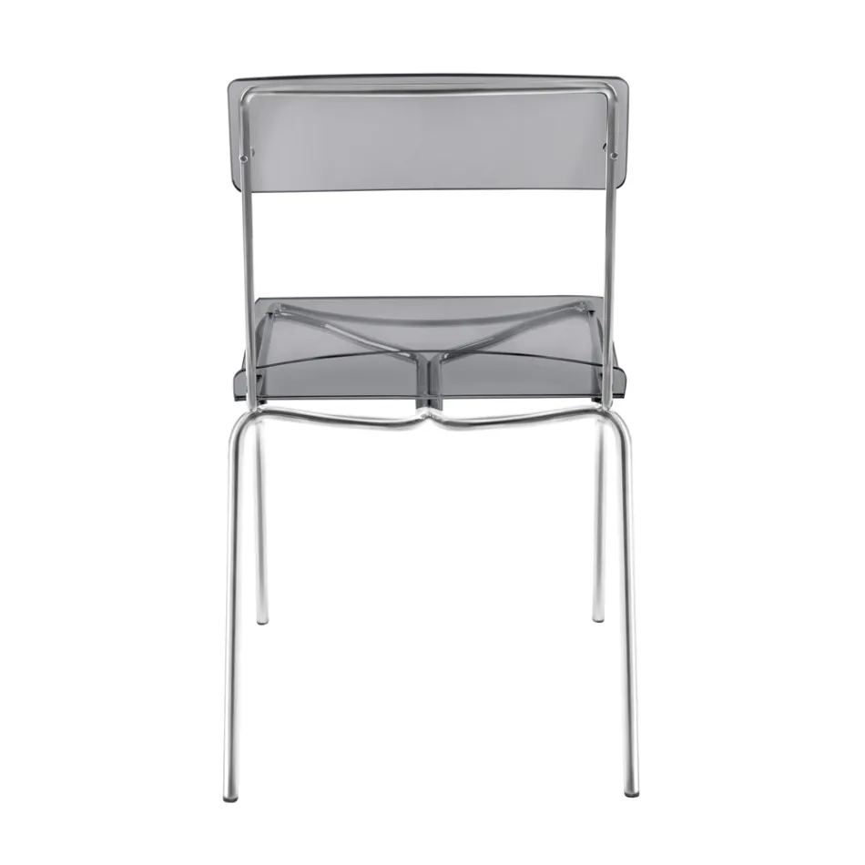 كرسي طعام من البليكسيجلاس، صنع في إيطاليا، قطعتان - شارلوت Viadurini