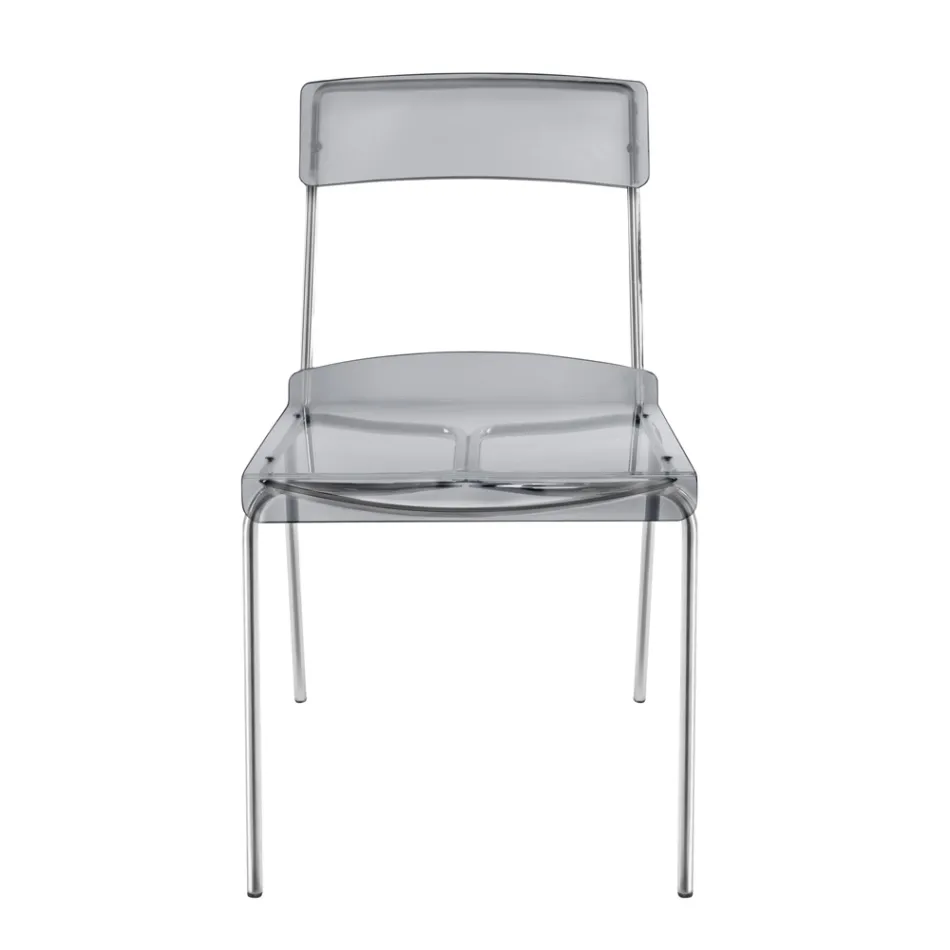 كرسي طعام من البليكسيجلاس، صنع في إيطاليا، قطعتان - شارلوت Viadurini