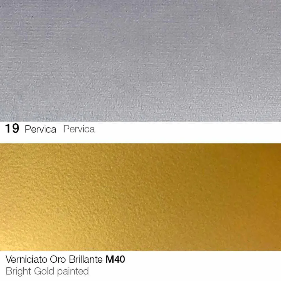 كرسي طعام من القماش بأرجل ذهبية، صنع في إيطاليا - ماركيزي Viadurini