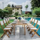 كرسي خارجي قابل للطي مصنوع من خشب الأكاسيا والمنسوجات - مثالي Viadurini