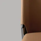 كرسي طعام بمقعد مغطى بالجلد، صنع في إيطاليا - جوليا Viadurini