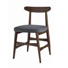 كرسي طعام مُنجّد من الخشب الصلب، صنع في إيطاليا - ساليكورنيا Viadurini