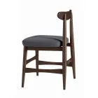 كرسي طعام مُنجّد من الخشب الصلب، صنع في إيطاليا - ساليكورنيا Viadurini