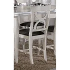 كرسي طعام من الخشب والقماش بتصميم كلاسيكي، صنع في إيطاليا - هيليزا Viadurini