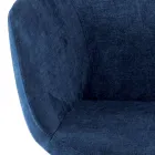 كرسي طعام من القماش والخشب، صنع في إيطاليا، 4 قطع - بارديلا Viadurini