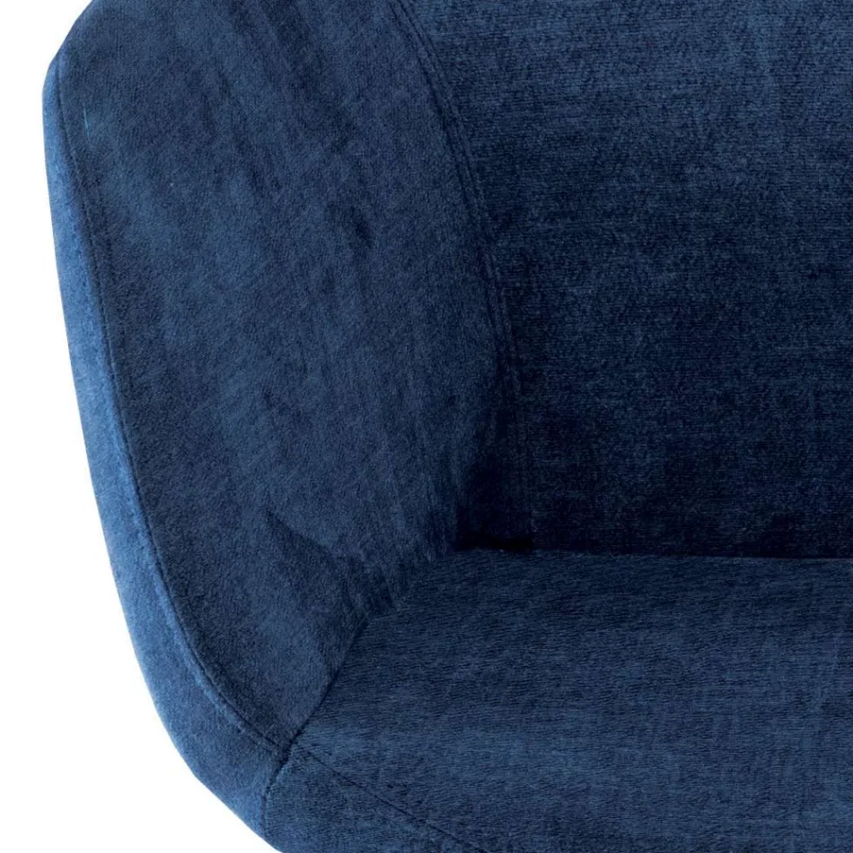 كرسي طعام من القماش والخشب، صنع في إيطاليا، 4 قطع - بارديلا Viadurini