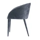 كرسي طعام منجد بقماش إيطالي، ٤ قطع - تاجاتا Viadurini