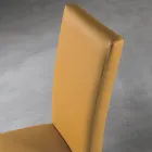 كرسي غرفة المعيشة مصنوع من الخشب والجلد البيئي، صنع في إيطاليا - أغوستينا Viadurini