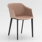 كرسي غرفة المعيشة من البولي بروبيلين الملون، صنع في إيطاليا، 4 قطع - ماربيا Viadurini