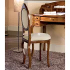 كرسي على الطراز الكلاسيكي من خشب الجوز المنجد المصنوع في إيطاليا - أنيق Viadurini