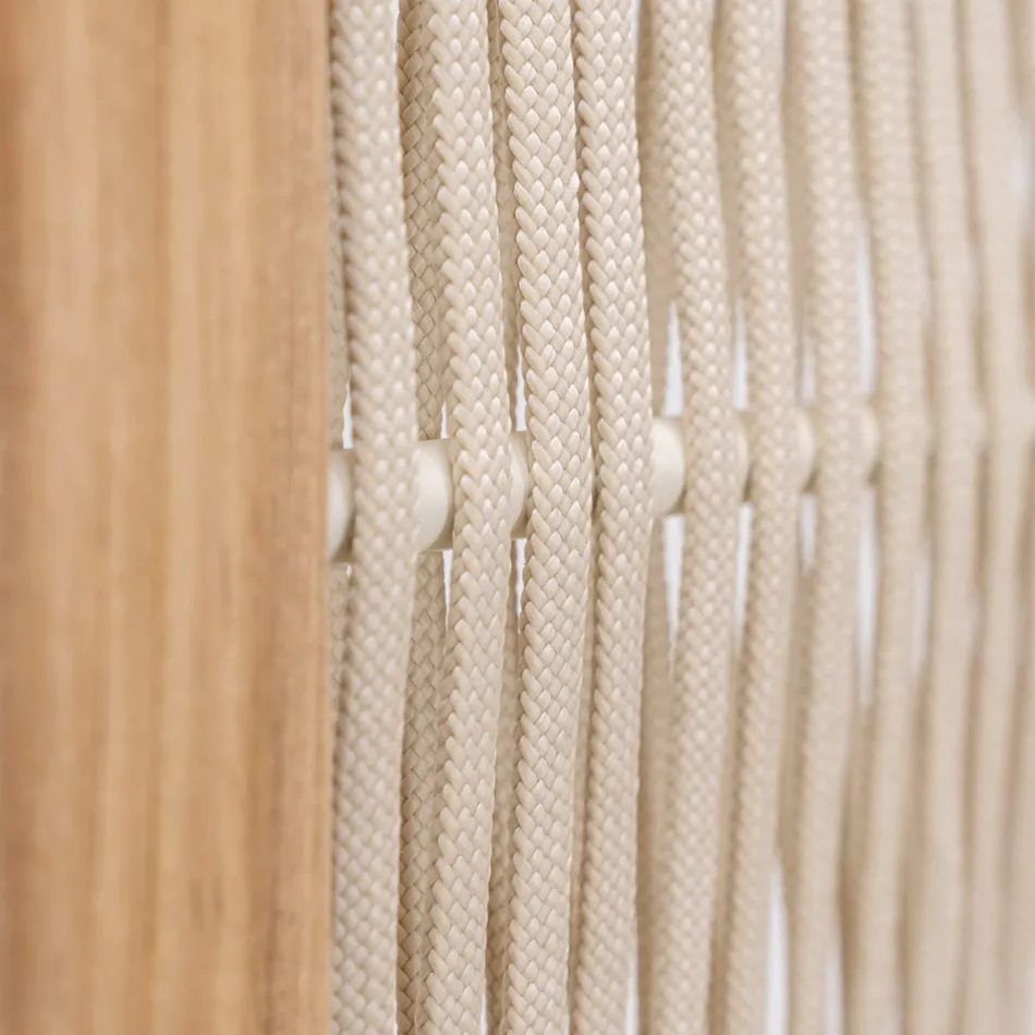 فاصل خارجي من خشب الساج والألمنيوم والحبال - رؤية Viadurini