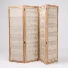 فاصل خارجي من خشب الساج والألمنيوم والحبال - رؤية Viadurini