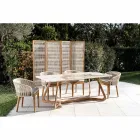 فاصل خارجي من خشب الساج والألمنيوم والحبال - رؤية Viadurini