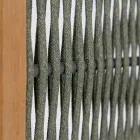 فاصل خارجي من خشب الساج والألمنيوم والحبال - رؤية Viadurini