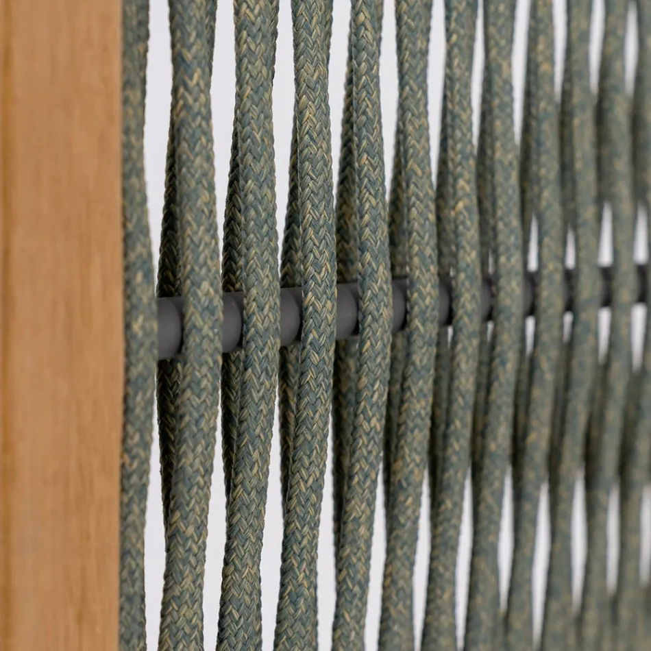 فاصل خارجي من خشب الساج والألمنيوم والحبال - رؤية Viadurini