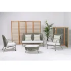 فاصل خارجي من خشب الساج والألمنيوم والحبال - رؤية Viadurini