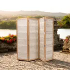 فاصل خارجي من خشب الساج والألمنيوم والحبال - رؤية Viadurini