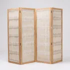 فاصل خارجي من خشب الساج والألمنيوم والحبال - رؤية Viadurini