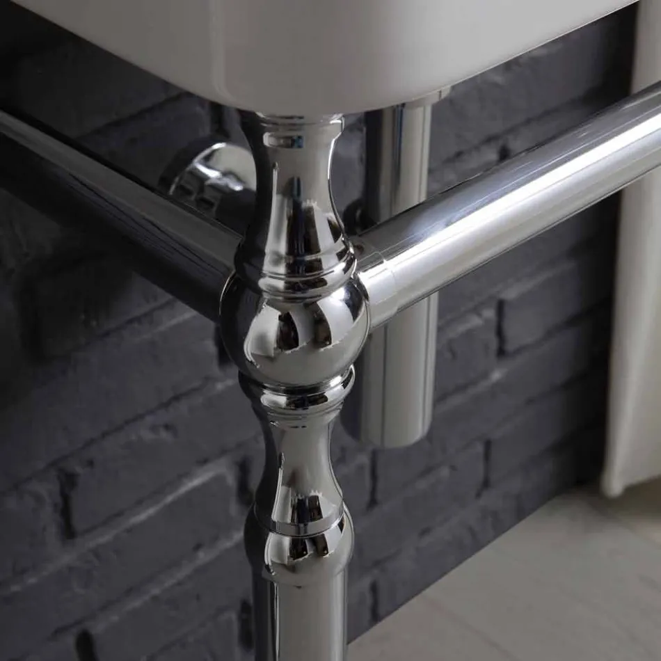 Bathroom set with washbasin on frame and mirror in creativity briccole Viadurini