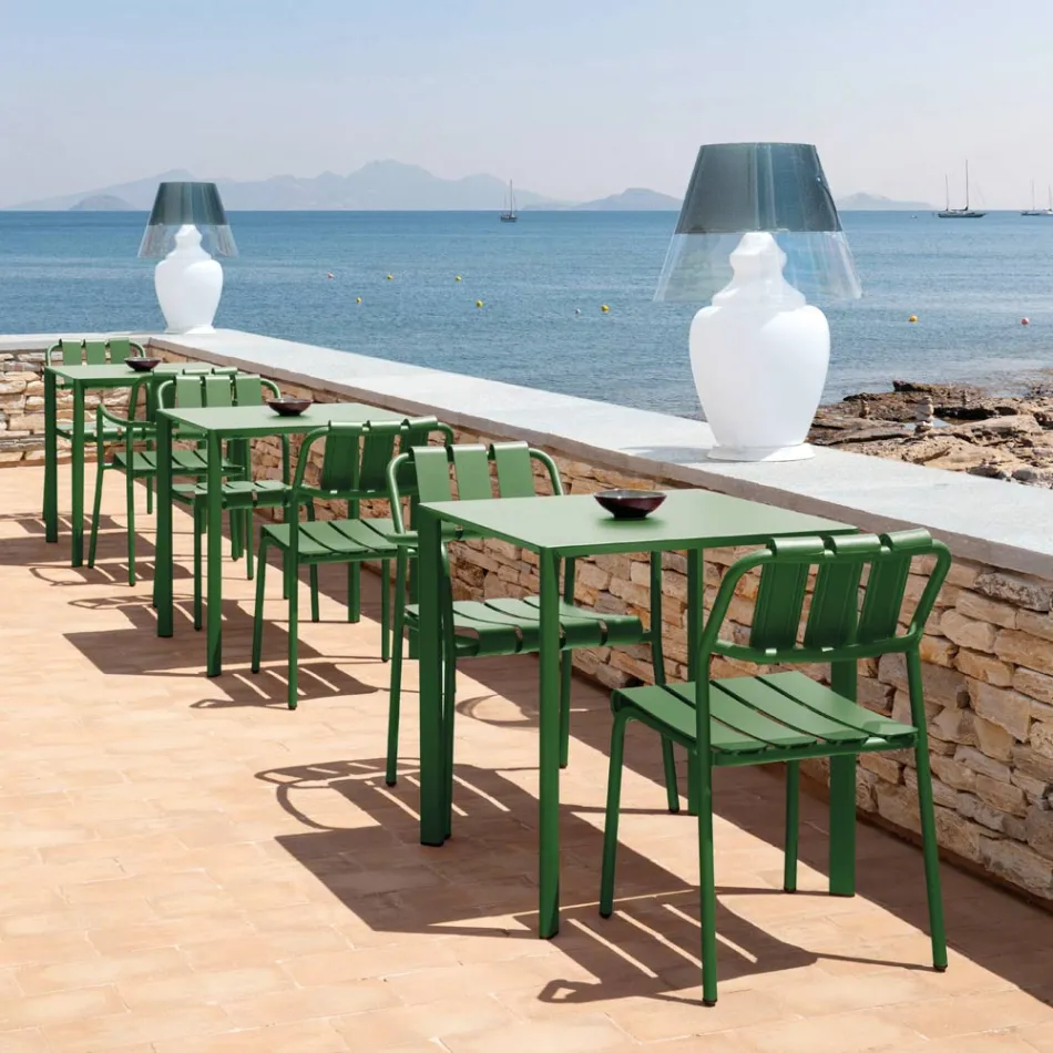 مجموعة من كرسيين للحديقة مصنوعين بالكامل من الألومنيوم - ريسبليندنت Viadurini