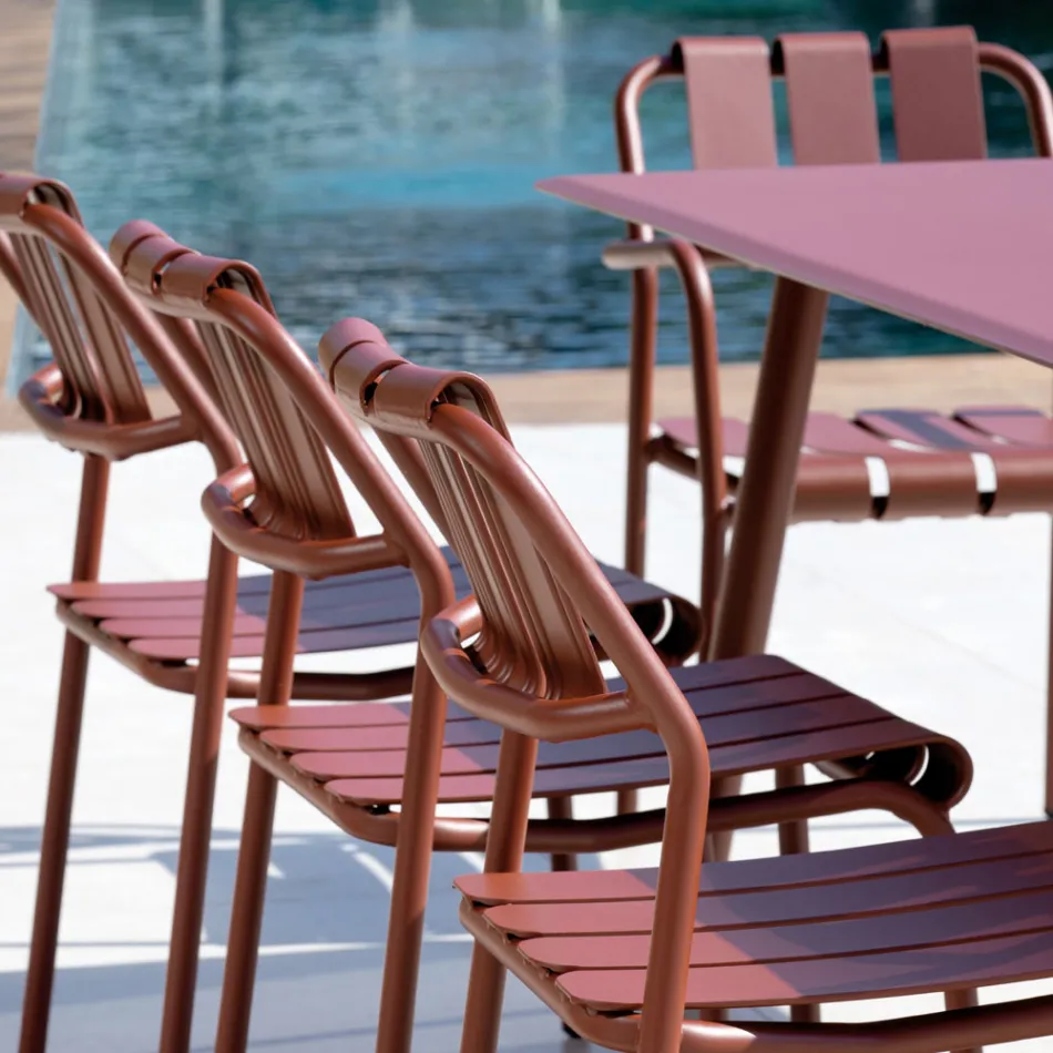 مجموعة من كرسيين للحديقة مصنوعين بالكامل من الألومنيوم - ريسبليندنت Viadurini