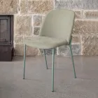 طقم من كرسيين لغرفة المعيشة مصنوعين من القماش والمعدن، صنع في إيطاليا - آيفي Viadurini