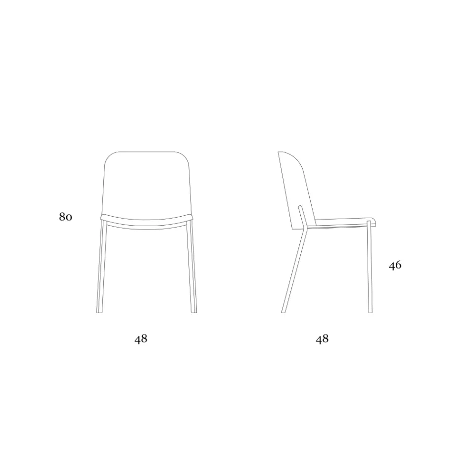 طقم من كرسيين لغرفة المعيشة مصنوعين من القماش والمعدن، صنع في إيطاليا - آيفي Viadurini