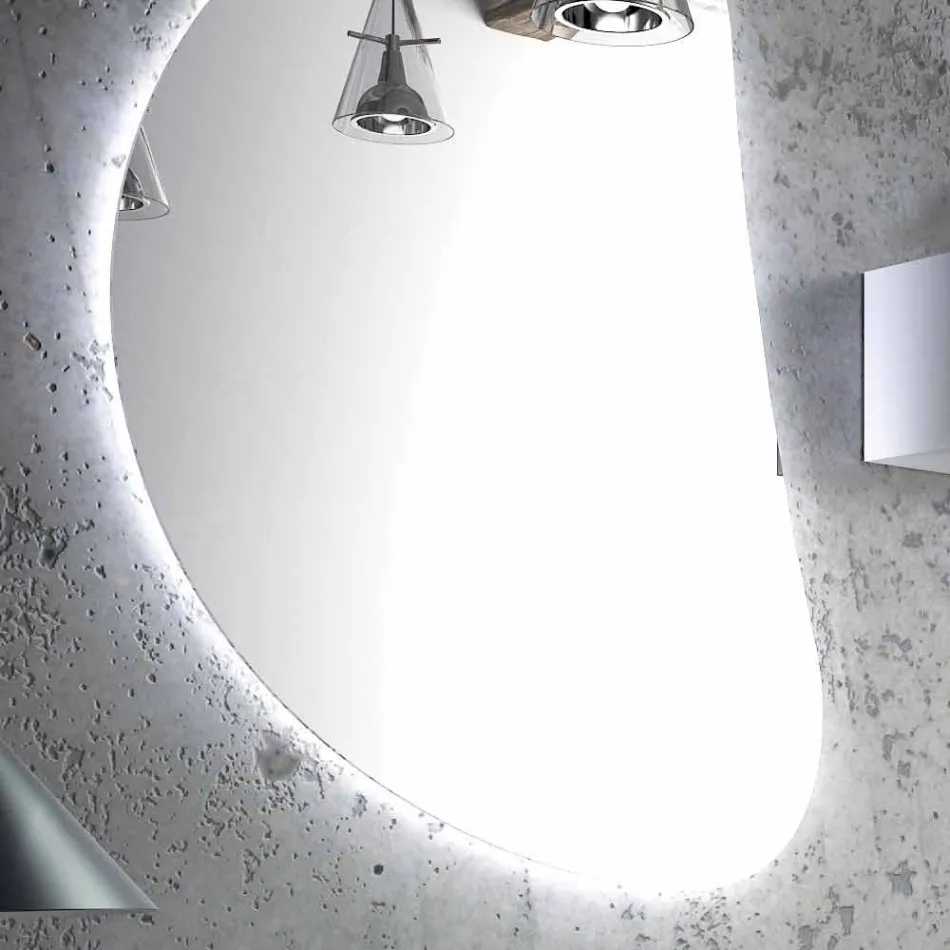 مجموعة أثاث حمام خشبية بتصميم معلق مصنوعة في إيطاليا حزينة Viadurini