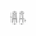 كرسي بار بتصميم عالي الجودة مصنوع من البولي إيثيلين في إيطاليا - تينوتشيا Viadurini