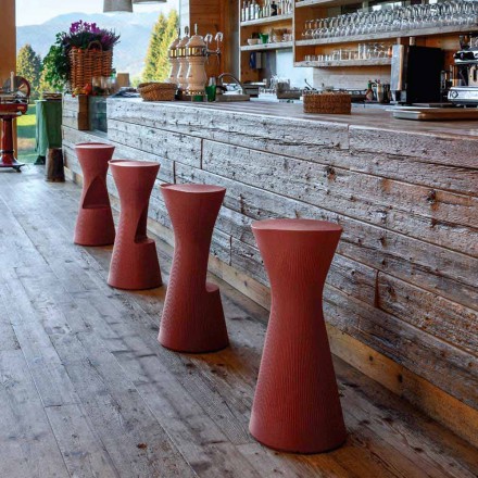 كرسي حديقة مرتفع من البولي إيثيلين الملون، صنع في إيطاليا - ديزموند Viadurini