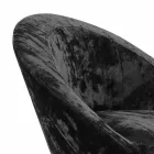 كرسي مرتفع من المخمل والفولاذ مع رافعة قابلة للتعديل، صنع في إيطاليا - بلباو Viadurini