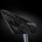 كرسي مرتفع من المخمل والفولاذ مع رافعة قابلة للتعديل، صنع في إيطاليا - بلباو Viadurini