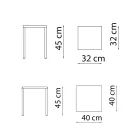 كرسي خارجي منخفض مربع من الفولاذ، صنع في إيطاليا - أزرق Viadurini