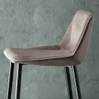 كرسي بأرجل معدنية ومقعد من القماش أحادي الهيكل، صنع في إيطاليا - هيناتا Viadurini