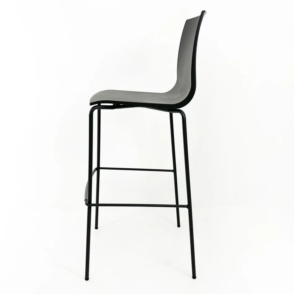 كرسي مطبخ من الفولاذ والبوليمرات المصنوعة في إيطاليا - قطعتان - جارلاند Viadurini