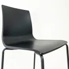 كرسي مطبخ من الفولاذ والبوليمرات المصنوعة في إيطاليا - قطعتان - جارلاند Viadurini