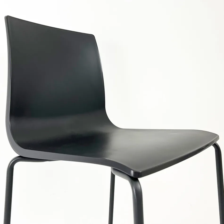 كرسي مطبخ من الفولاذ والبوليمرات المصنوعة في إيطاليا - قطعتان - جارلاند Viadurini