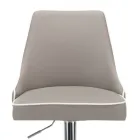 كرسي مطبخ مصنوع من الجلد البيئي والفولاذ المطلي بالكروم، صنع في إيطاليا - نيرفانا Viadurini