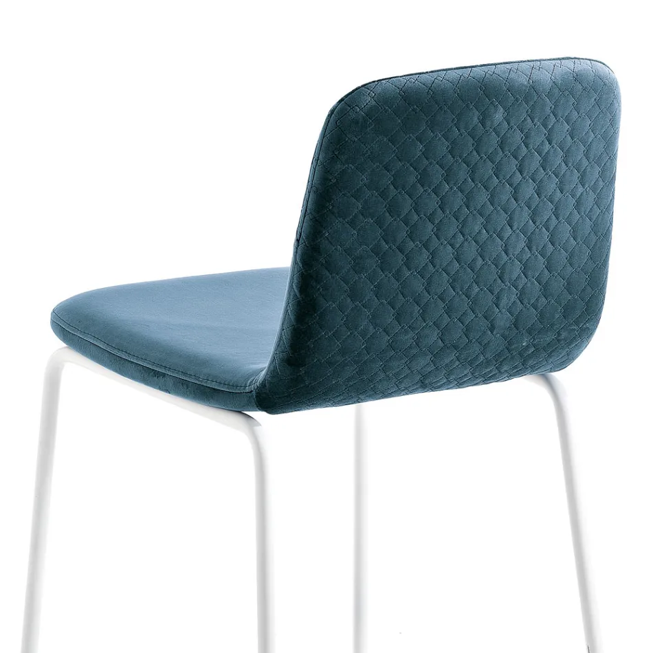 كرسي مطبخ من المخمل الملون بتصميم عصري وأنيق - بيزيه Viadurini