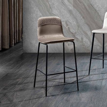 كرسي مطبخ من المخمل الملون بتصميم عصري وأنيق - بيزيه Viadurini