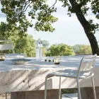 كرسي خارجي قابل للتكديس مصنوع من المعدن المجلفن، صنع في إيطاليا - أمينة Viadurini