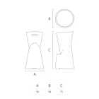 كرسي خارجي مضيء من البولي إيثيلين الأبيض، صنع في إيطاليا - لون الفراولة Viadurini