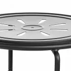 كرسي حديقة مصنوع يدويًا من الحديد مع مسند للقدمين، صنع في إيطاليا - سيريو Viadurini