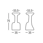 كرسي حديقة من البولي إيثيلين الملون مصنوع في إيطاليا - سترومبولي Viadurini