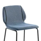كرسي غرفة معيشة بتصميم عصري أنيق مصنوع من القماش مع حافة - سكارات Viadurini