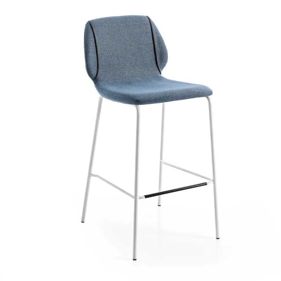 كرسي غرفة معيشة بتصميم عصري أنيق مصنوع من القماش مع حافة - سكارات Viadurini